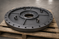 Plaque de couvercle de roulement d'orientation robuste sur mesure usinée CNC |   Pièce structurelle soudée pour machines de construction OEM/ODM