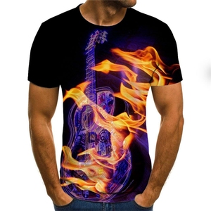 Free Shipping Men Women <strong>Music</strong> <strong>Note</strong> Guitar 3D Printing T <strong>Shirt</strong> Short Sleeve <strong>Music</strong> 3D Printing T <strong>Shirts</strong> - Product Image 5