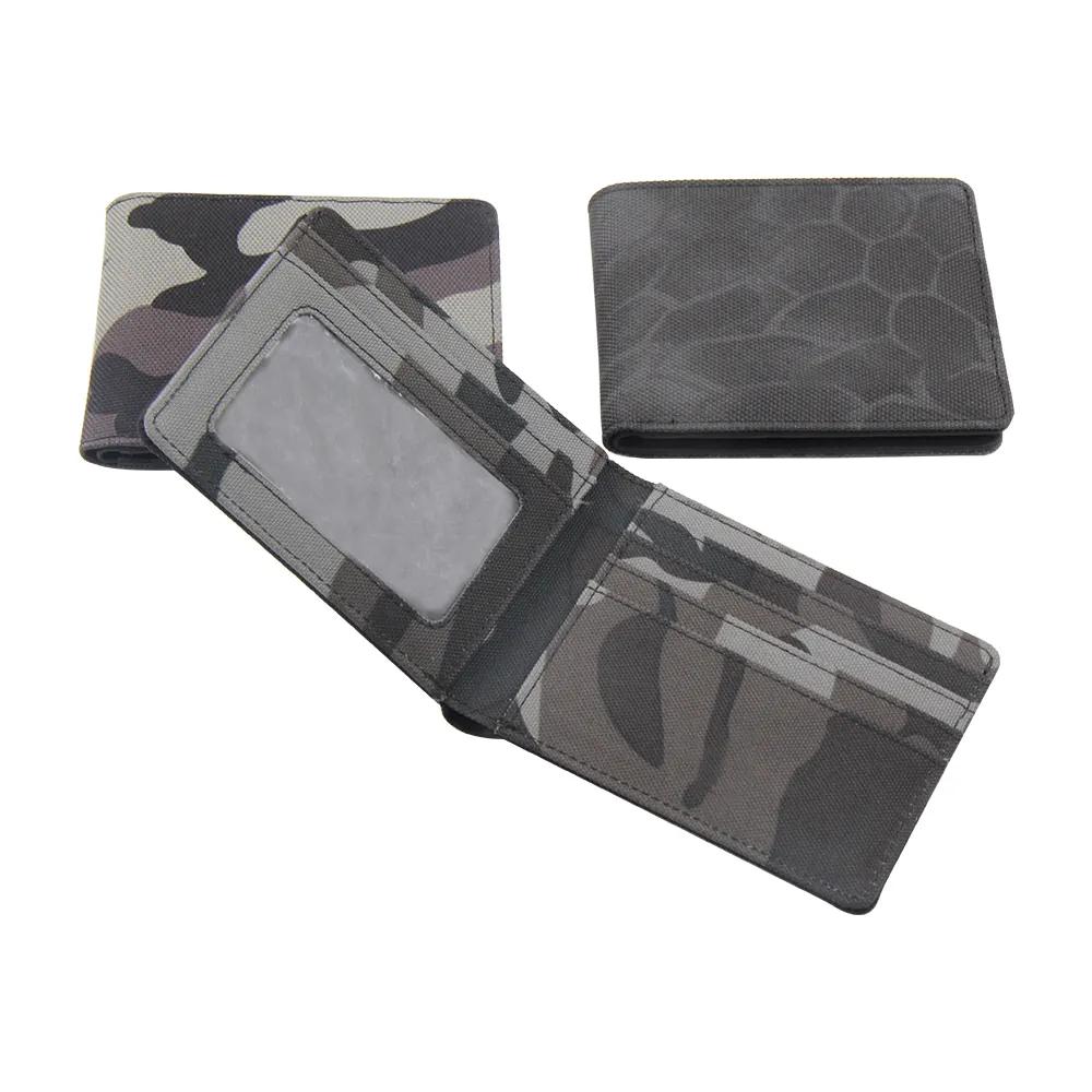 wholesale men wallet smart fabric rfid wallet print camouflage fabric wallet for men