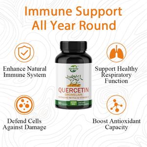 Quercetina con Bromelina, Mezcla con Vitamina C y Ortiga, Suplemento Natural para la Función Inmunológica y Respiratoria - Product Image 3