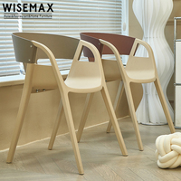 WISEMAX FURNITURE Mobilier moderne d'intérieur ou d'extérieur, ensembles de tables à manger en plastique simples, chaises de salle à manger