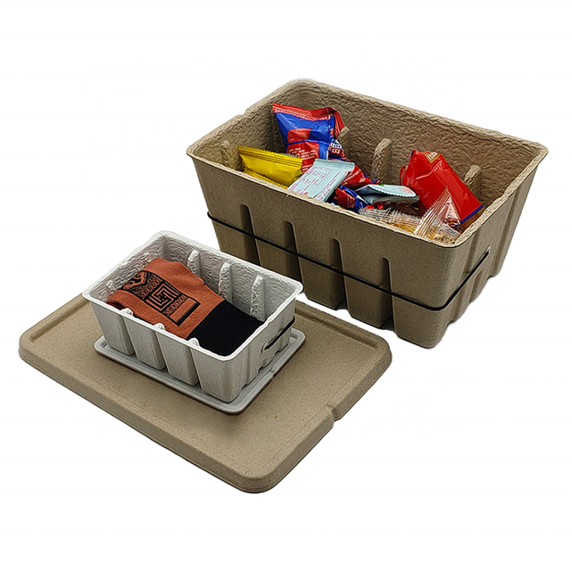 Ready Supply of Eco-friendly Pulp Molded Boxes Biodegradable Electronic Product Packaging Boxes Shock-proof Packaging