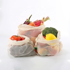 Portable Foldable Shopping Cotton Knit <strong>Net</strong> Mesh <strong>Bag</strong> with Strings - Product Image 4