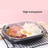 Conteneur alimentaire jetable de 36 oz, conteneur alimentaire en plastique à emporter, boîte à lunch en PP, boîte à emporter pour la restauration rapide