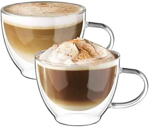 Espresso Latte Cappuccino Thermo thủy tinh cốc Cà Phê Đôi tường ly thủy tinh cốc