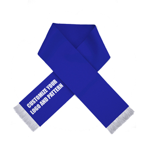 Bufanda de bandera nacional personalizada al por mayor directa de fábrica, bufanda de fútbol con borla de varios colores - Product Image 2