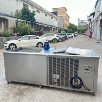 Machine à glace industrielle en blocs 1 tonne/24h automatique, fabriqueuse de blocs de glace de 10 kg, en acier inoxydable, 220V/380V, stockage 80 kg, usage commercial