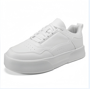 Chaussures de skate décontractées haut de gamme pour hommes avec semelle épaisse en cuir blanc et design ventilé ajouter aux chaussures de <span class=keywords><strong>sport</strong></span> décontractées - Product Image 6