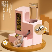 Distributeur automatique de nourriture et d'eau pour chiens et chats en plastique, anti-fuite, station d'alimentation et d'hydratation tout-en-un pour une utilisation en extérieur et en intérieur