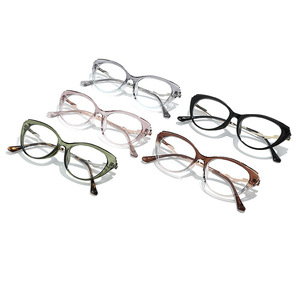 Cat Eye Full-<b>Frame</b> Eyeglasses <b>Frames</b> Full Rim Lightweight Solid Color Women's Fashion Clear Pink <b>Frame</b> for Daily Wear - Product Image 5