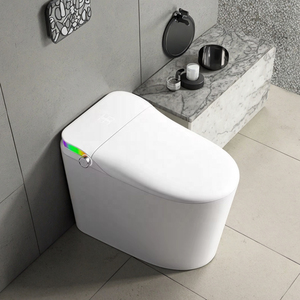 Oem/ODM một mảnh sang trọng tự động màu đen nhà vệ sinh thông minh với CHẬU VỆ SINH P-trap WC closestool nâng cao ghế Chức năng sưởi ấm - Product Image 1