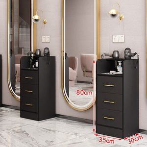 Chariot de coiffure moderne de haute qualité avec cadre métallique et supports pour sèche-cheveux, idéal pour salons de beauté, salons de coiffure et usage domestique ou en salle de sport - Product Image 1