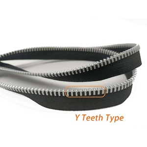 Matte Silver Aluminum Double <strong>Zipper</strong> with Custom <strong>Zipper</strong> Open-End Type for Bags &amp; Shoes Puller Accessories Two Ways <strong>Zipper</strong> - Product Image 4