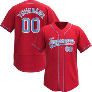 Camiseta de Béisbol Juvenil de talla grande para mujer, camisetas con botones personalizados estampados cosidos, uniforme deportivo para hombres, mujeres y jóvenes - Product Image 3