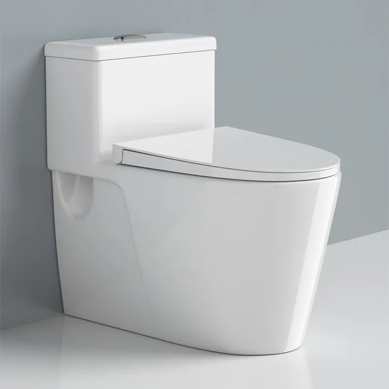 China high quality water closet porcelain wc s-trap bathroom one piece toilet set sanitary ware