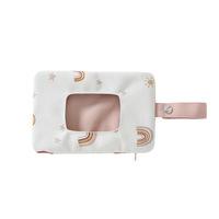 Sac de rangement suspendu pour poussette pour lingettes pour bébé, étui de voyage pour lingettes pour bébé, pochette réutilisable pour lingettes humides pour bébé, distributeur