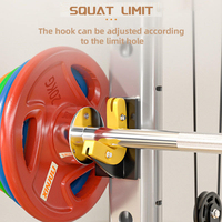 Système de musculation multifonctionnel 1000 LB : Cage de musculation en métal, bancs réglables en option, système de tirage LAT, crossover de câbles et machine Smith