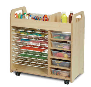 Montessori Combi Art Trolley File Organizer Bibliothèque <span class=keywords><strong>et</strong></span> mobilier de classe avec roues pour la maison <span class=keywords><strong>et</strong></span> l'école - Product Image 2