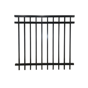 Hot <strong>Sale</strong> Black Wrought Iron Galvanized Steel Fence Outdoor Wrought Iron <strong>Stair</strong> Railing and Iron <strong>Gates</strong> - Product Image 5