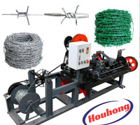 Machine de fabrication de fil barbelé galvanisé à haute résistance entièrement automatique HouHong HH pour la défense des frontières, avec moteur PLC et roulement à engrenages