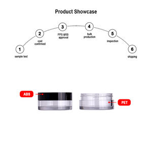 Pot cosmétique transparent de 15g 30ml, pot vide injectable, bouchon noir, pot de maquillage pour correcteur, pot rond en PET pour cosmétiques - Product Image 4