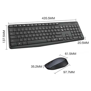 Gốc Logitech Mk235 Bàn Phím Không Dây Đ<span class=keywords><strong>a</strong></span> Phương Tiện Chuột 2.4Ghz Splash-Proof Thiết Kế 1000Dpi <span class=keywords><strong>Micro</strong></span> USB Receiver Văn Phòng - Product Image 6