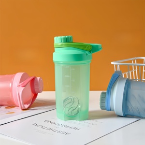 Bouteilles shaker pour protéines 500/700 ml avec poignée, sans BPA, avec boule mélangeuse pour les shakes protéinés et les pré-entraînements - Product Image 2