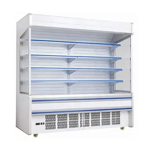 Supermarkt Open Refrigerator Kühlschrank Kühlschränke für Obst/Gemüse mit Nacht vorhang Counter Display