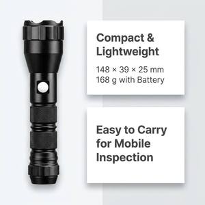Lampe torche tactique industrielle antidéflagrante certifiée CNEX T4 WOSEN pour travaux pétroliers et gaziers, lampe de travail rechargeable à LED - Product Image 4
