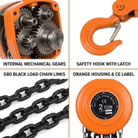 Palans à chaîne manuels circulaires en acier légers et durables, utilisés pour la construction, outils de levage de type levier, système de poulie à chaîne