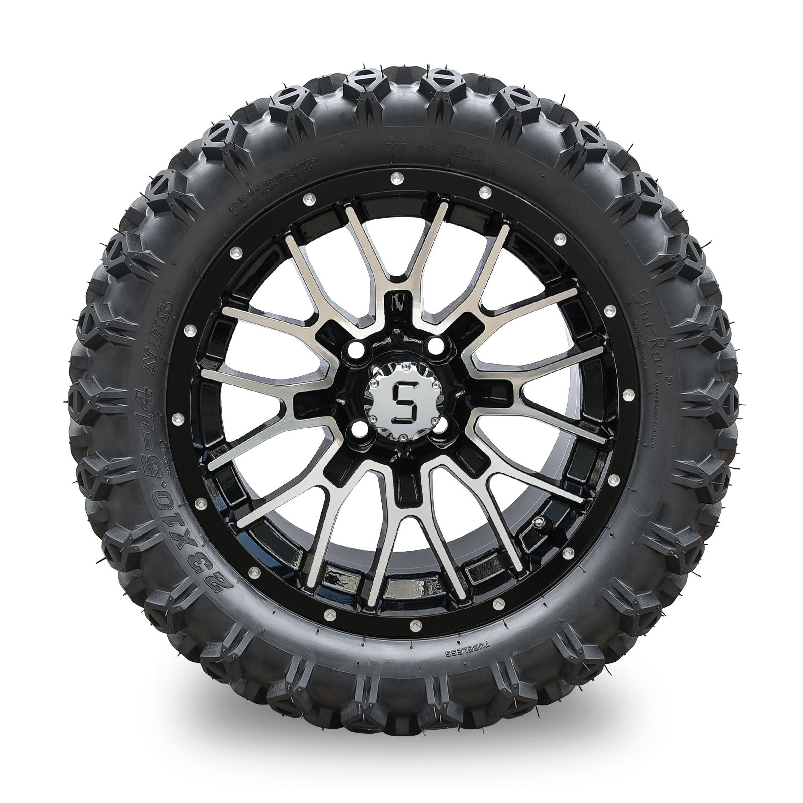 Mecanizado/negro brillante