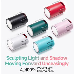 <span class=keywords><strong>Godox</strong></span> <span class=keywords><strong>AD100Pro</strong></span> haute vitesse 100W Flash de photographie d'extérieur TTL Mini lampe de poche portable réflexe à objectif unique pour professionnel - Product Image 3