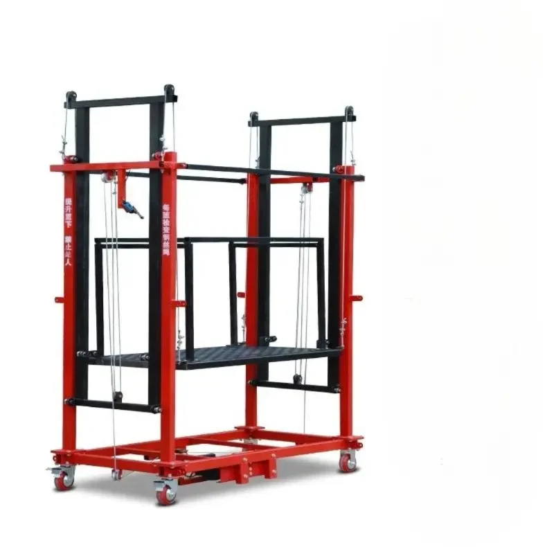 Elektrische Steiger Voor Constructie Decoratie Ladder Elektrische Lifting Scafold Aluminium Klimlift Platform Steigers