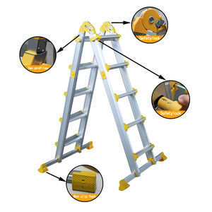 Échelle combinée 4 en 1 en aluminium de style Little Giant, échelle télescopique robuste certifiée EN 131 avec barre stabilisatrice - Product Image 5