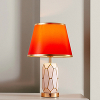 Lampe de table en céramique de style moderne en métal 220V alimenté en courant alternatif pour chambre à coucher chevet salon étude conception simple