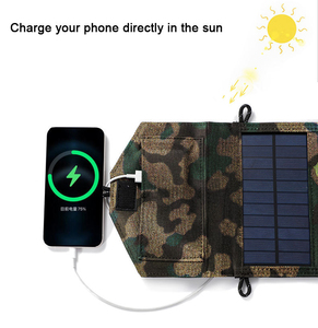 Panneau solaire portable pliable noir 60W - Chargeur USB - Kit de charge solaire miniature 6 pièces pour l'extérieur - Efficacité 20% - Camping - Randonnée - Product Image 5