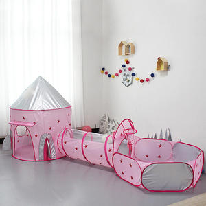 Tienda <span class=keywords><strong>de</strong></span> Campaña <span class=keywords><strong>de</strong></span> Juego <span class=keywords><strong>de</strong></span> Castillo <span class=keywords><strong>de</strong></span> Princesa <span class=keywords><strong>de</strong></span> 3 Piezas para Niñas, Túnel <span class=keywords><strong>de</strong></span> Arrastre y Piscina <span class=keywords><strong>de</strong></span> Pelotas con Aro <span class=keywords><strong>de</strong></span> Baloncesto para Niños Pequeños, Interior y Exterior - Product Image 2