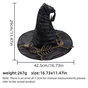 Sombrero de Bruja Luling Yaoyao con Diseño de Dragón Antiguo, Accesorio para Disfraces de Halloween y Escenarios - Product Image 4