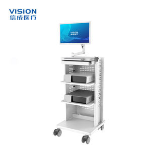 Phong cách công nghiệp nội soi xe đẩy đồ nội thất bệnh viện với im lặng bánh di động thiết bị y tế giỏ hàng vật liệu kim loại - Product Image 1