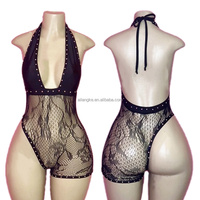 Tarifs inclus Vadulyer Ensemble de vêtements de danse exotique en strass en gros Vêtements de scène Tenues de strip-teaseuse