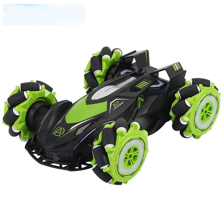 Mobil Remote Control anak, mobil Remote Control kecepatan tinggi skala 1/14 dengan lampu LED semprot RC Stunt mobil Drift untuk anak-anak