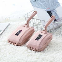 FF6176 Brosse anti-peluches manuelle portable à long manche, rouleau pour poils d'animaux, grattoir anti-poussière, brosse de nettoyage pour tapis