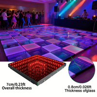 Igreslite 1.6/2ft Miroir interactif sans fil 3D magnétique LED pour piste de danse, discothèque, mariage, piste de danse LED portable