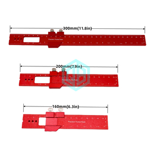 Righello a T quadrato falegnameria per la lavorazione del legno righello tascabile di precisione con righelli per incisione a bordo dritto con angolo di 45/90 gradi metrico - Product Image 2