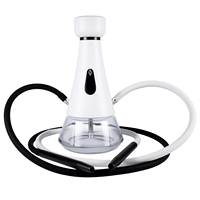 Chicha électrique rechargeable nouvelle conception 2026, charbon gratuit, chicha électrique portable blanche avec étui de transport en EVA, kit d'emballage