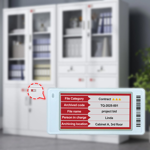 Système de gestion centralisée d'affichage E-Ink pour armoire à dossiers sans fil avec affichage E-Ink et solution de bureau intelligente sans papier - Product Image 1