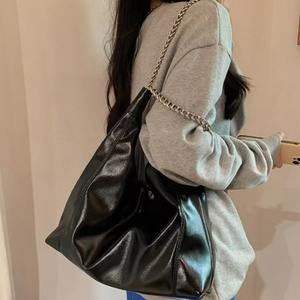 Bolso Tote de PU Estilo Bohemio para Mujer, con Cadena, Correa Única, Gran Capacidad, con Cierre, para la Universidad, la Vida Diaria, el Trabajo, Todas las Temporadas - Product Image 3