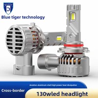 Phare LED de voiture 130W H7, phare LED à double faisceau haute puissance, lampe avant haute luminosité