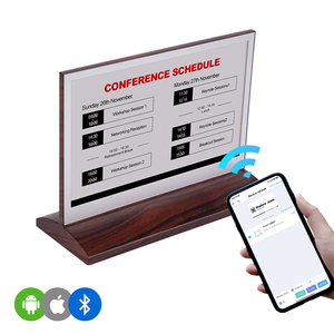 Zhsunyco 7.5 Inch BLE Smart Epaper Name Tag Dual-Sided Desktop Signage untuk Ruang Rapat Kantor Resepsi Konferensi - Product Image 4