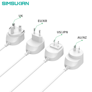Adaptateur Simsukian AC/DC 12V <span class=keywords><strong>12</strong></span> Volts 500 mA Adaptateur mural AC DC Prise d'alimentation pour les États-Unis, l'UE, le Royaume-Uni - Product Image 6
